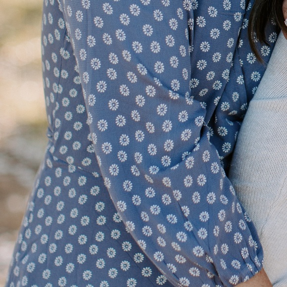 Abercrombie Puff Sleeve Wrap Midi Dress - Picture 5 of 5